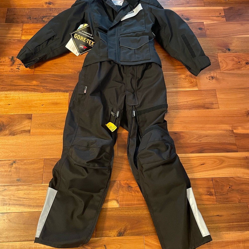 Black and Gray Aerostich Road Crafter Motorcycle Suit